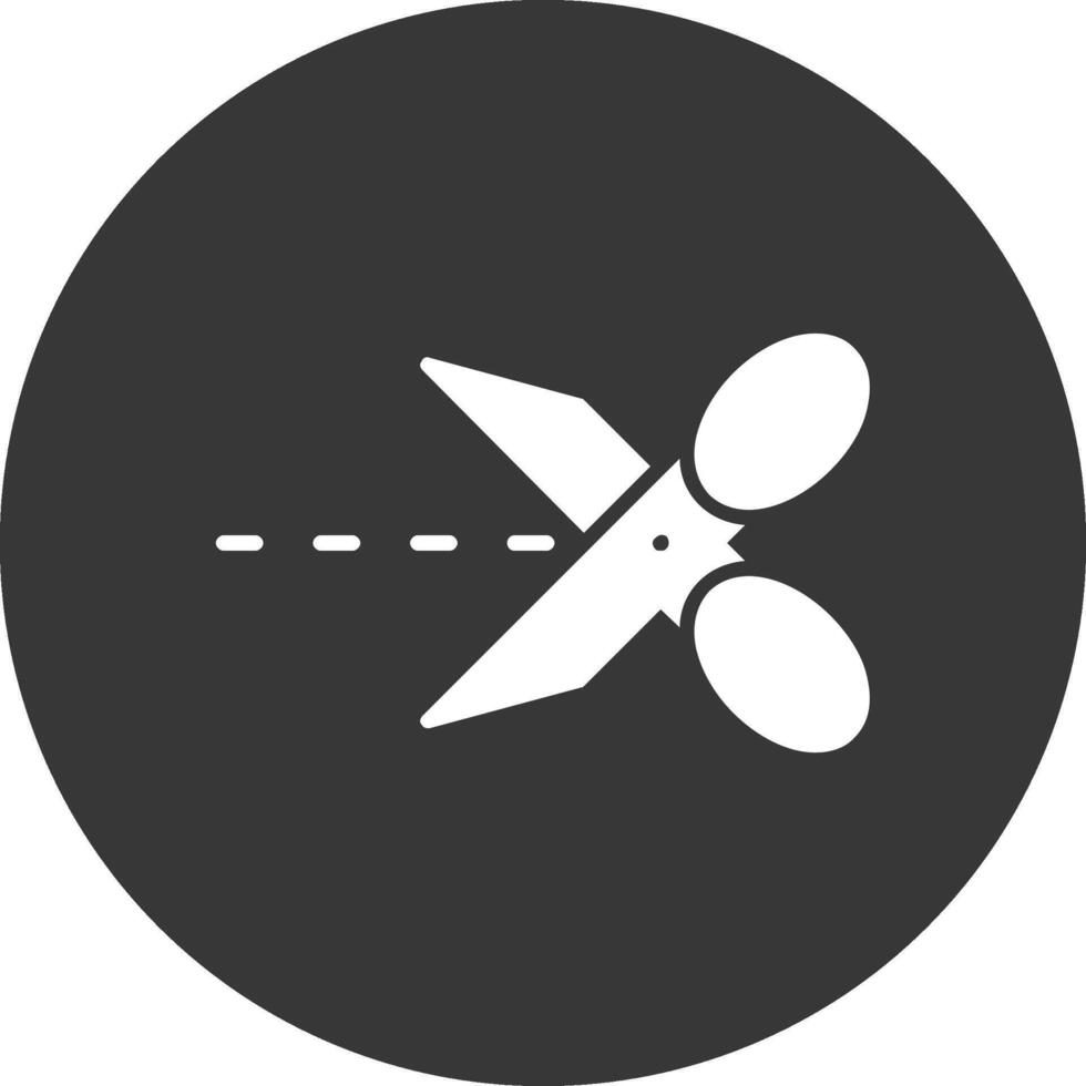Cut Glyph Inverted Icon vector