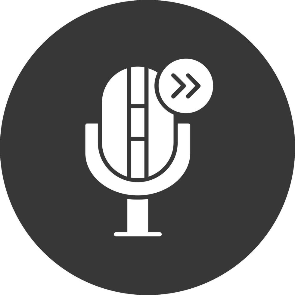 Skip Glyph Inverted Icon vector