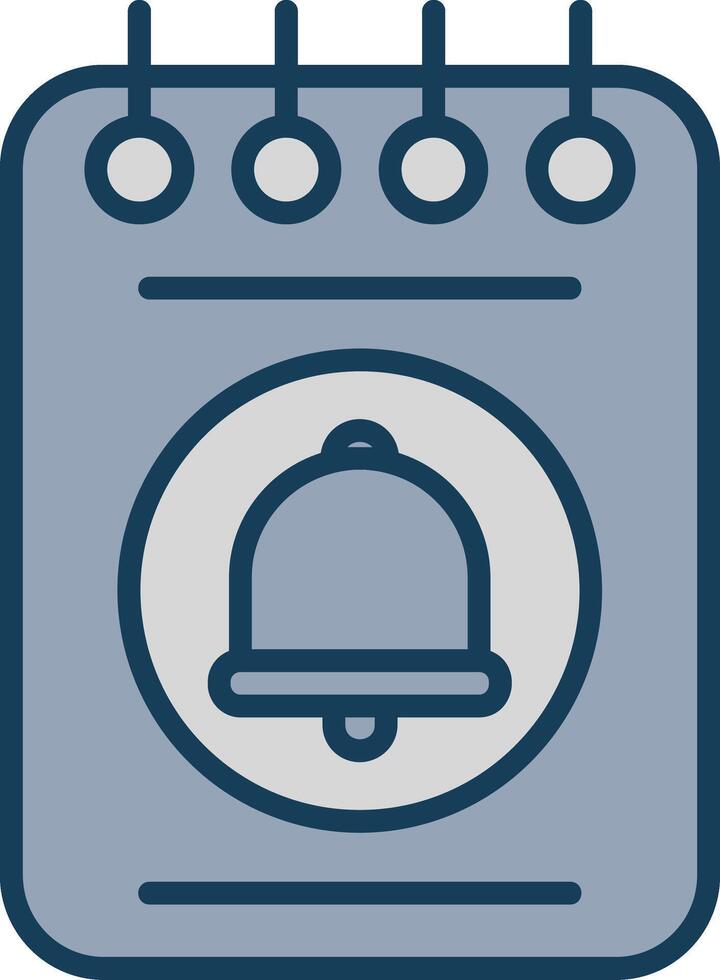 Notepad Line Filled Grey Icon vector