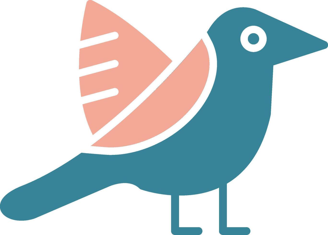 Ornithology Glyph Two Color Icon vector