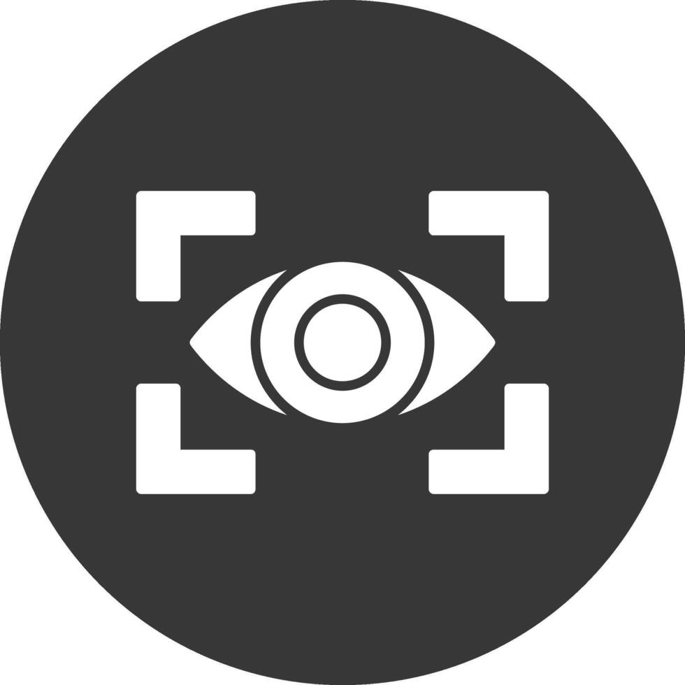 Vision Glyph Inverted Icon vector