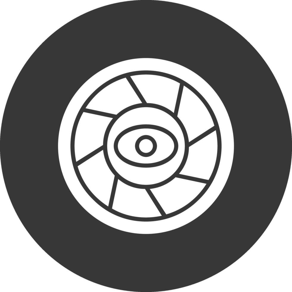 Lens Glyph Inverted Icon vector