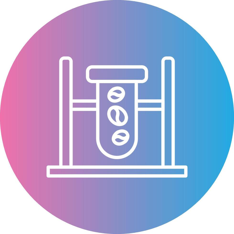 Quality Check Line Gradient Circle Icon vector