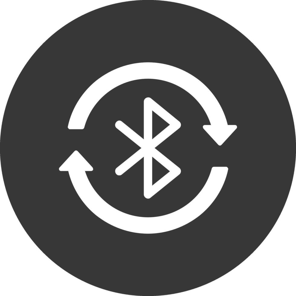 Bluetooth glifo invertido icono vector