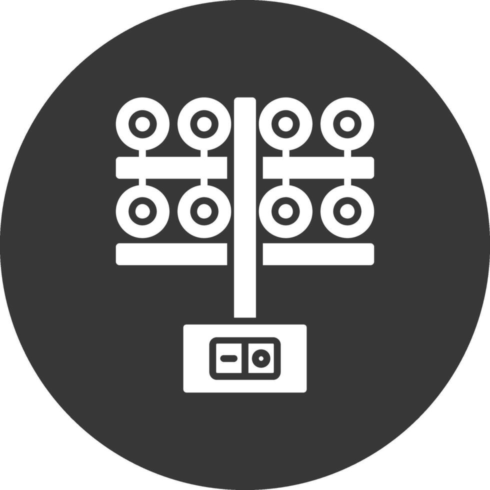 Lighting Glyph Inverted Icon vector