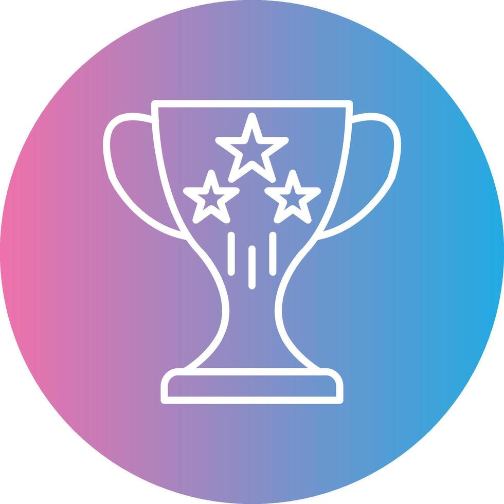 Star Line Gradient Circle Icon vector
