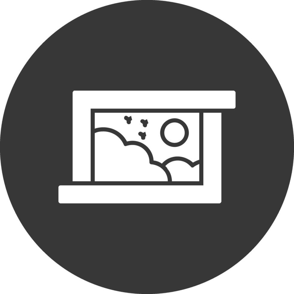 Image Glyph Inverted Icon vector