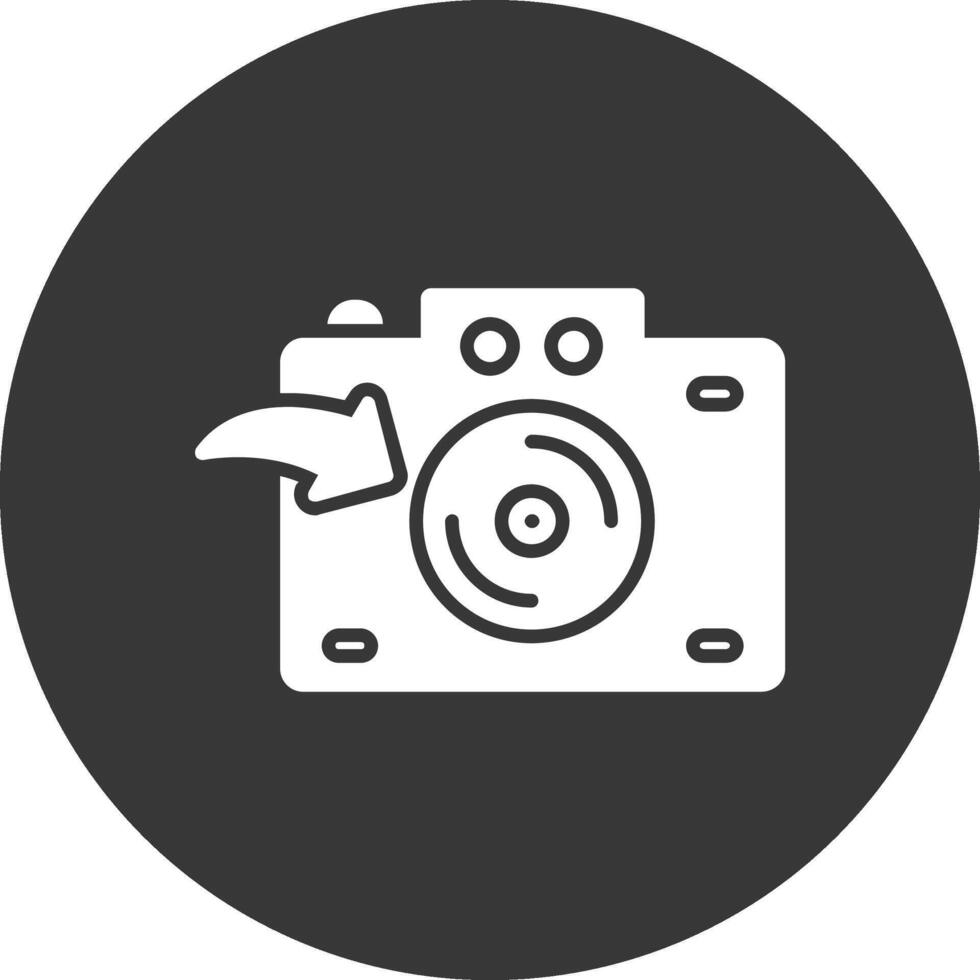 Camera Glyph Inverted Icon vector