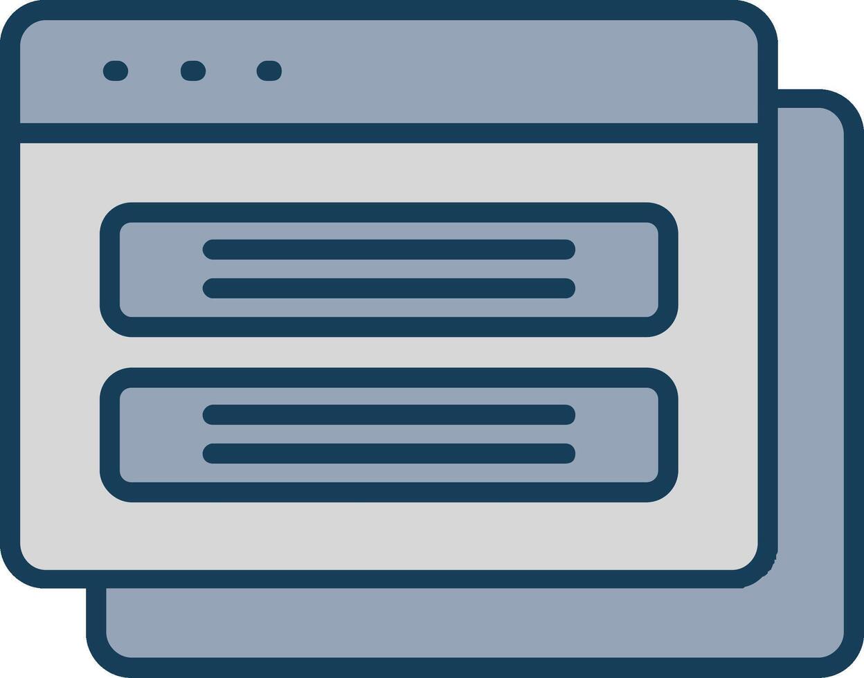 Browser Line Filled Grey Icon vector