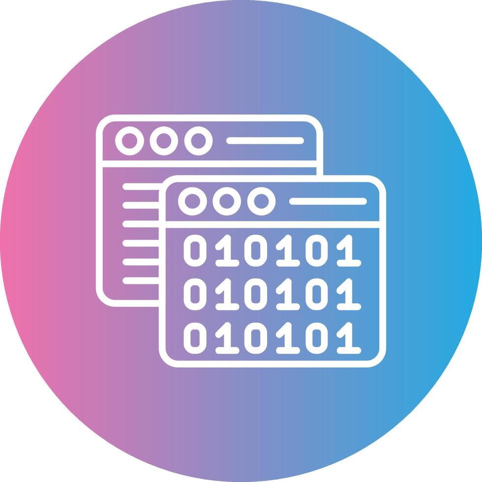 Browser Line Gradient Circle Icon vector