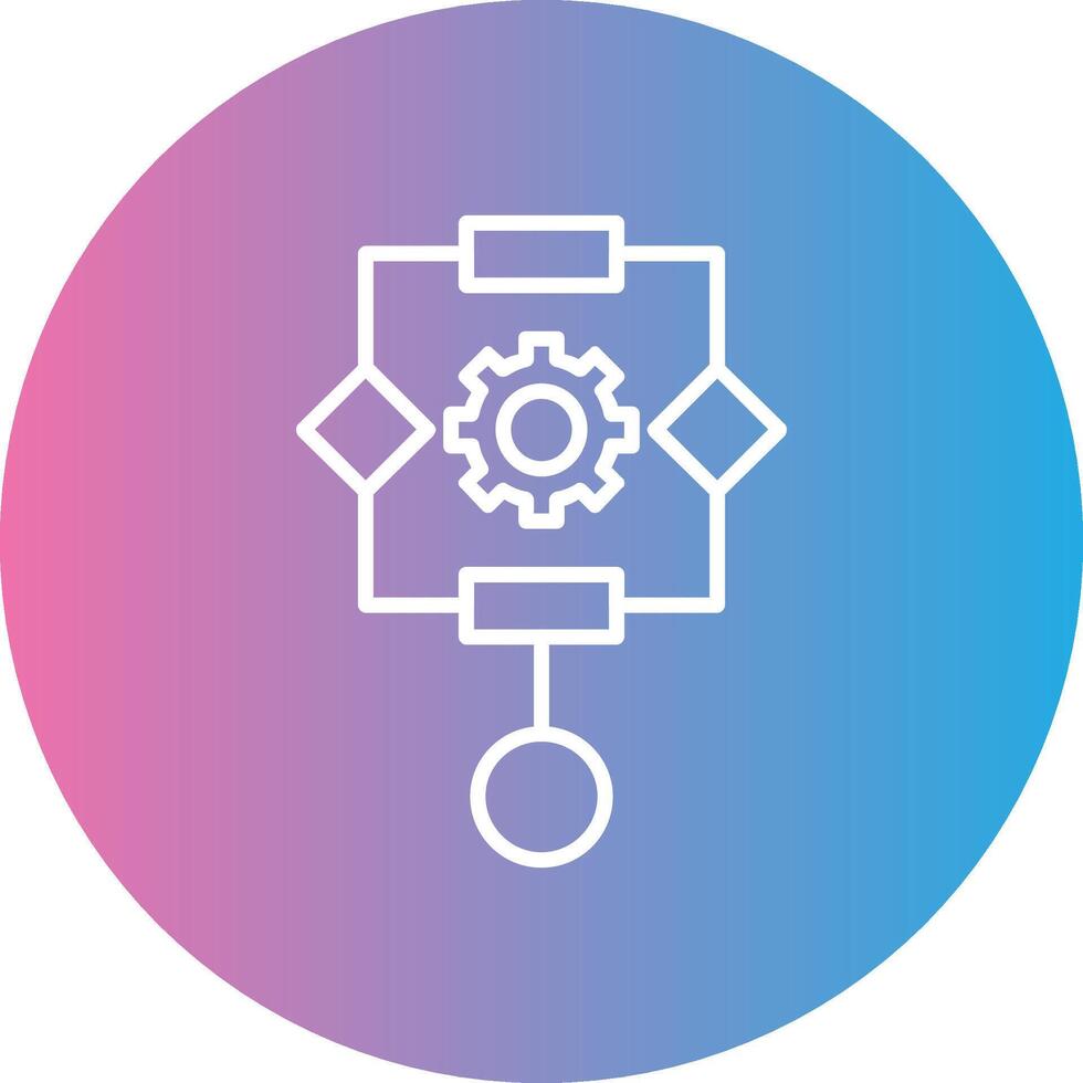 Algorithm Line Gradient Circle Icon vector