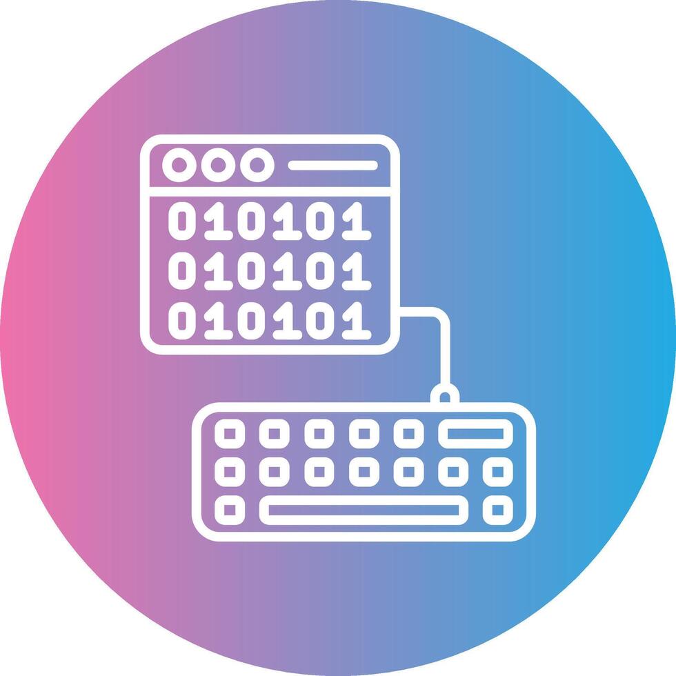 Browser Line Gradient Circle Icon vector