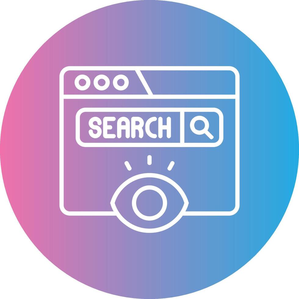 Browser Line Gradient Circle Icon vector