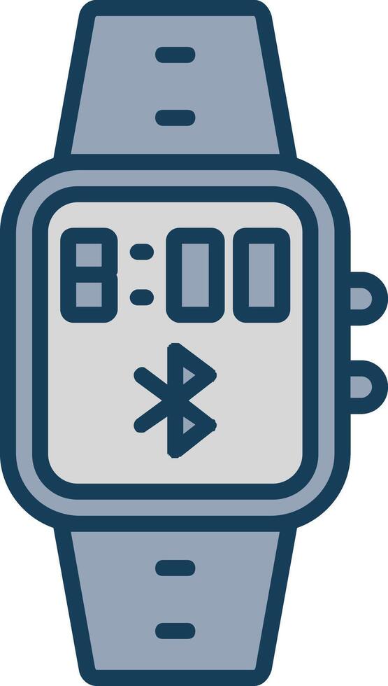Bluetooth Line Filled Grey Icon vector