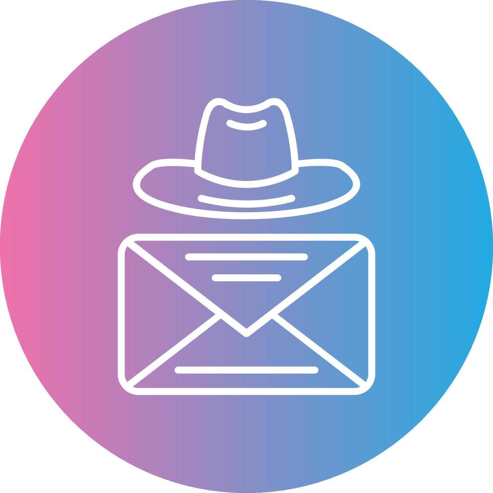Mail Line Gradient Circle Icon vector