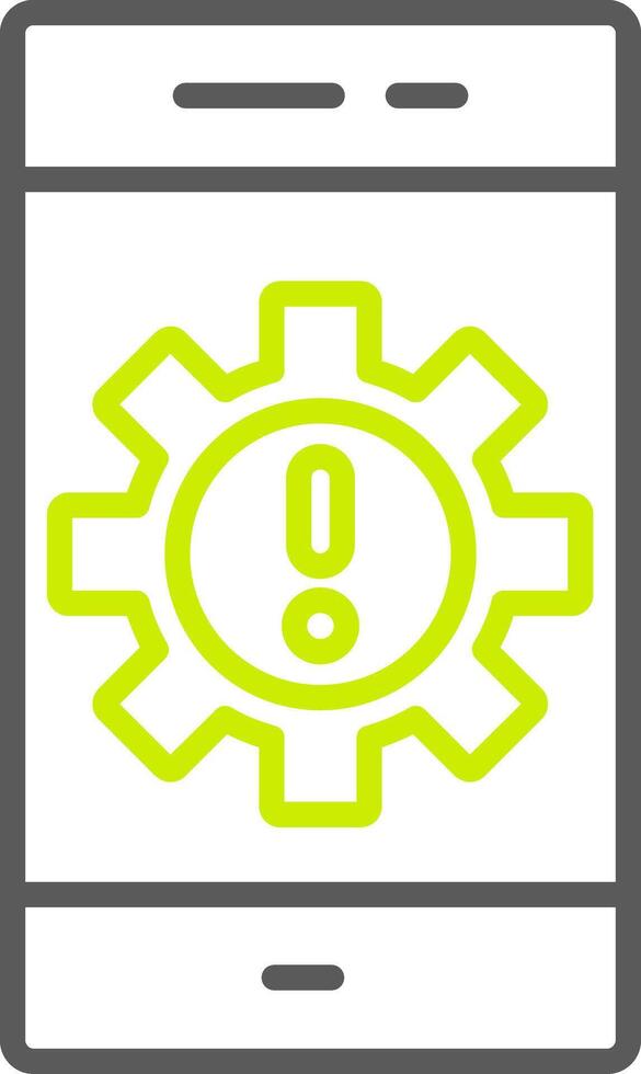 Warning Line Two Color Icon vector