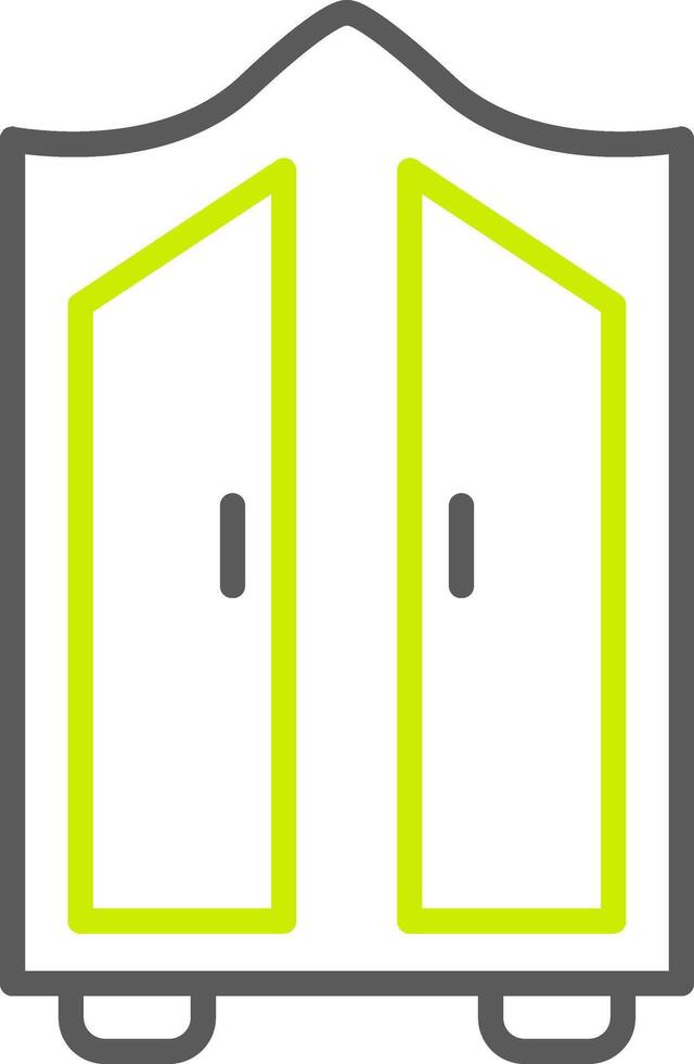 Wardrobe Line Two Color Icon vector