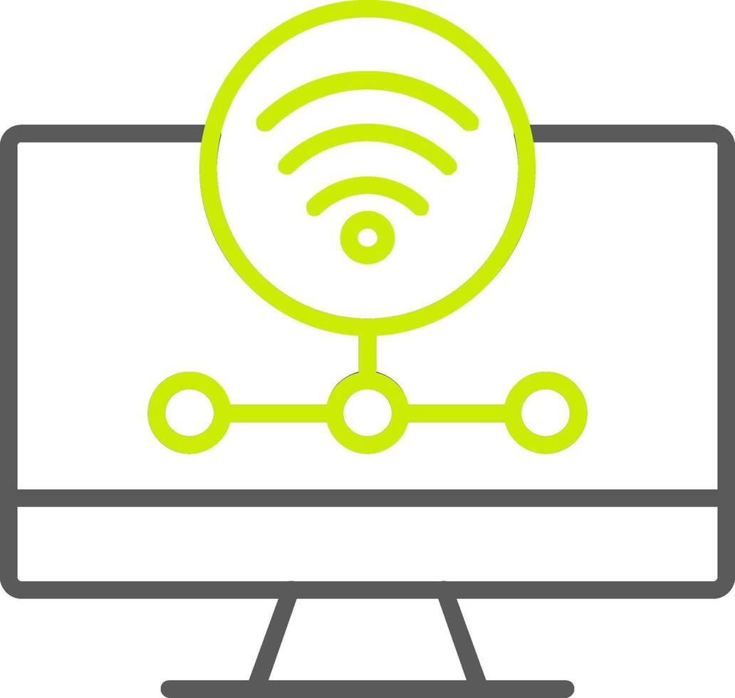 Wifi Server Line Two Color Icon vector