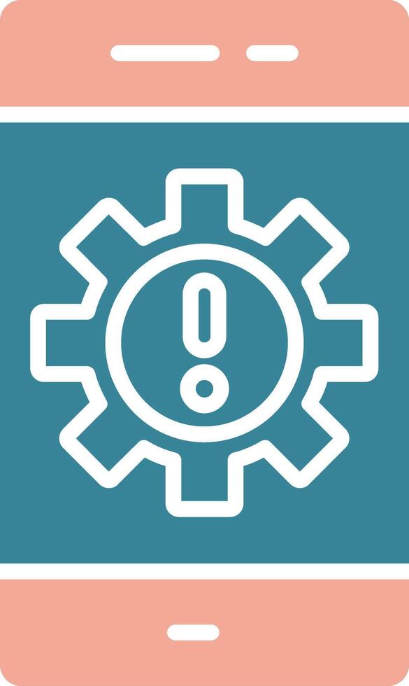 Warning Glyph Two Color Icon vector