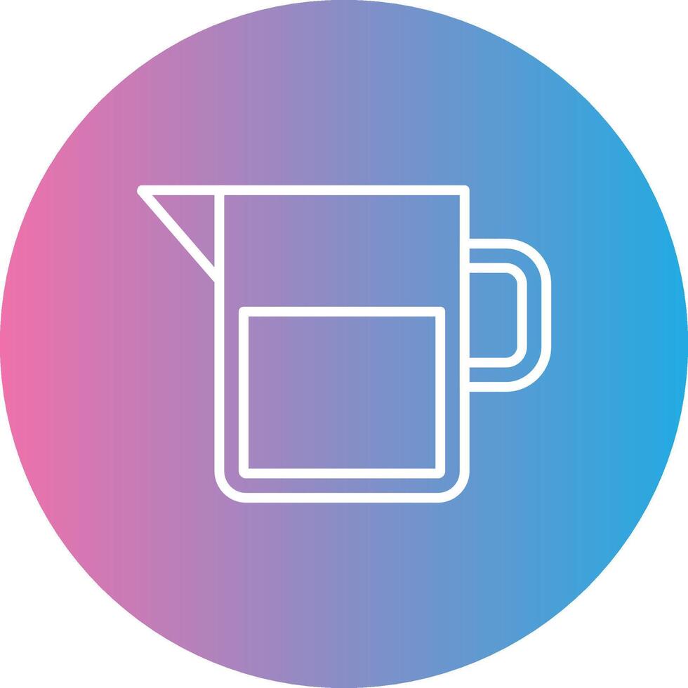 Water Jar Line Gradient Circle Icon vector