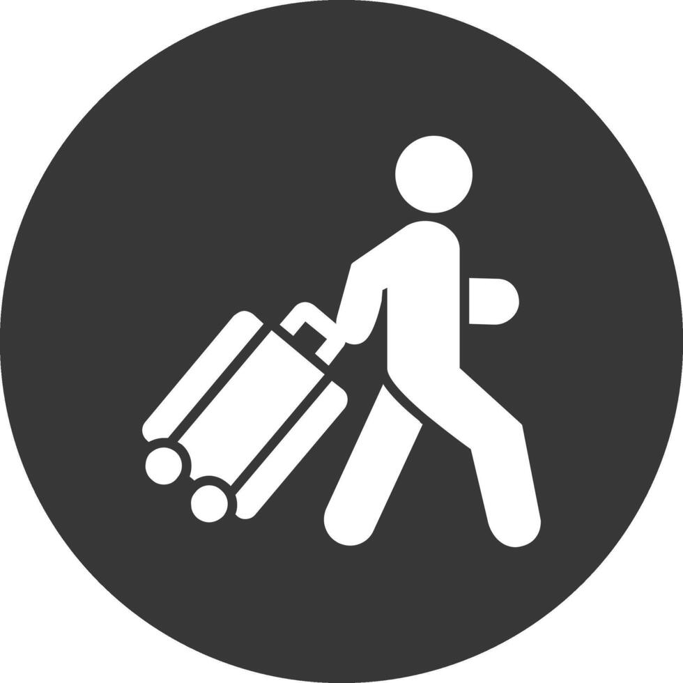 Person Glyph Inverted Icon vector