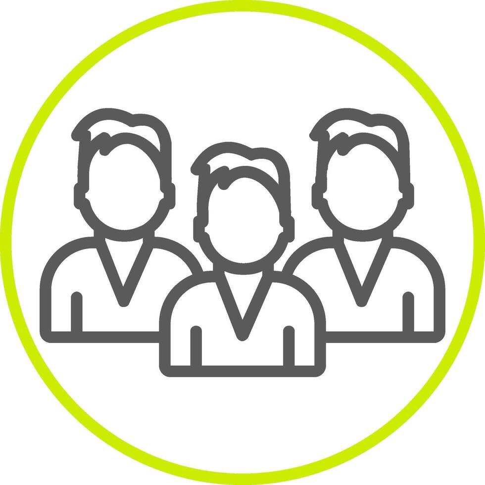 Team Line Two Color Icon vector
