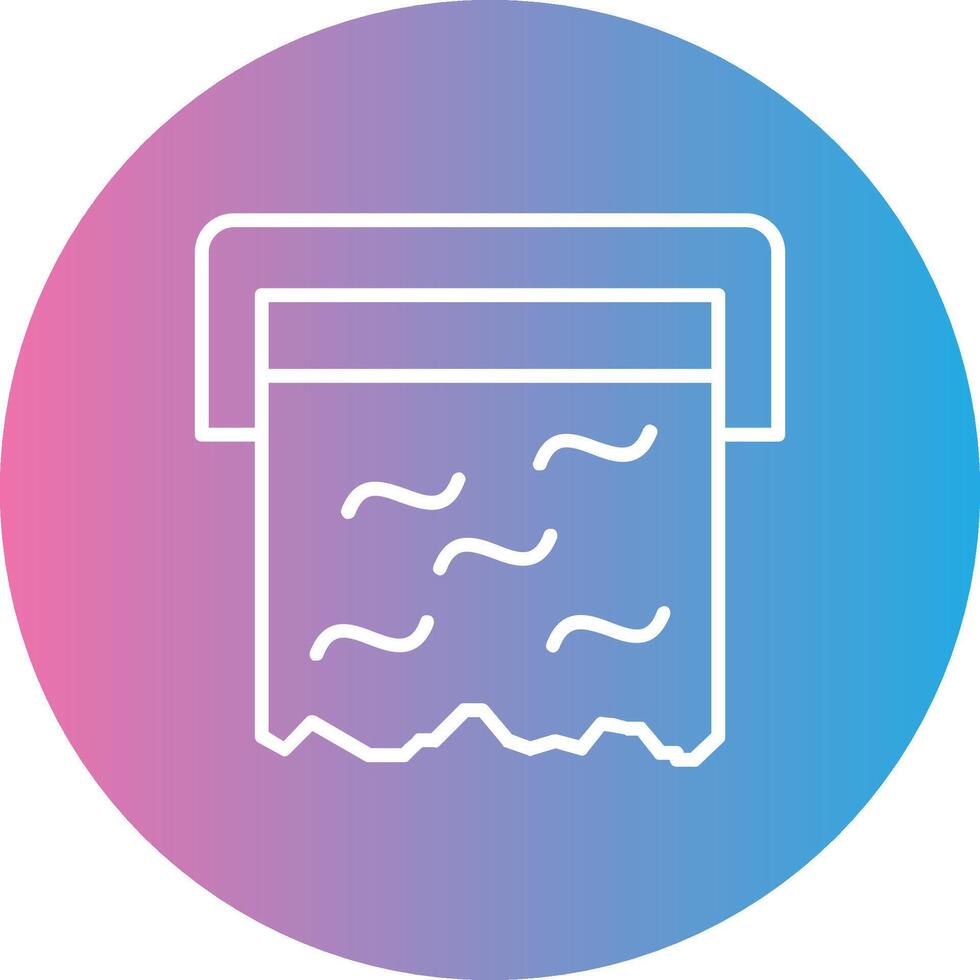 Foil Line Gradient Circle Icon vector