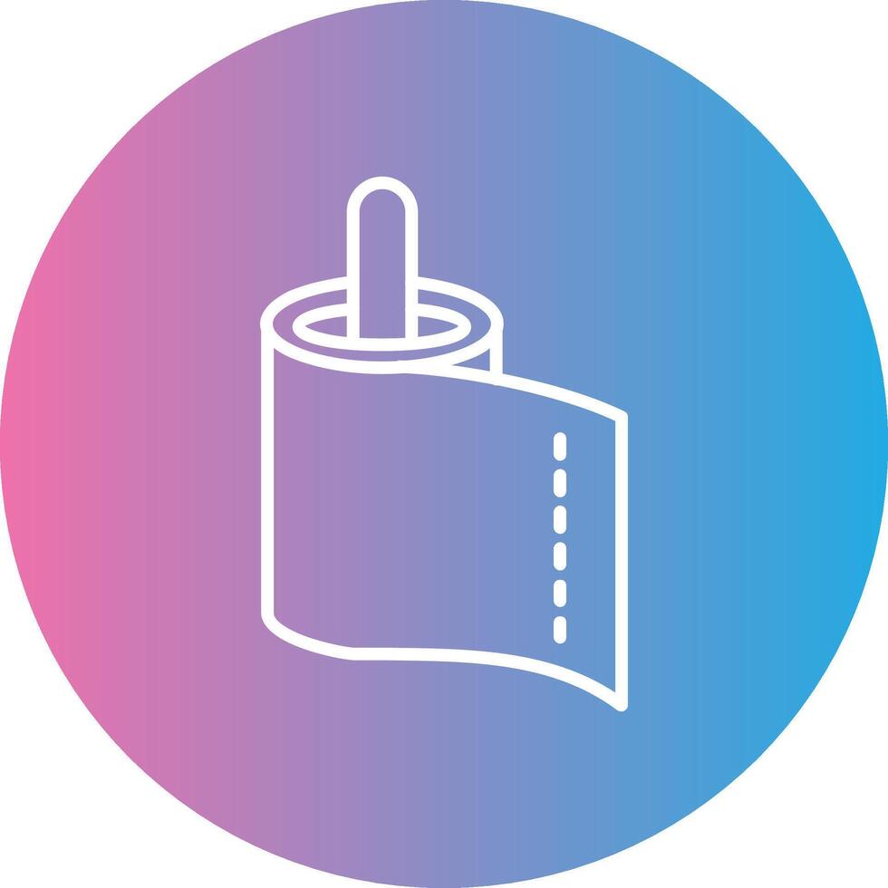 Paper Towel Line Gradient Circle Icon vector