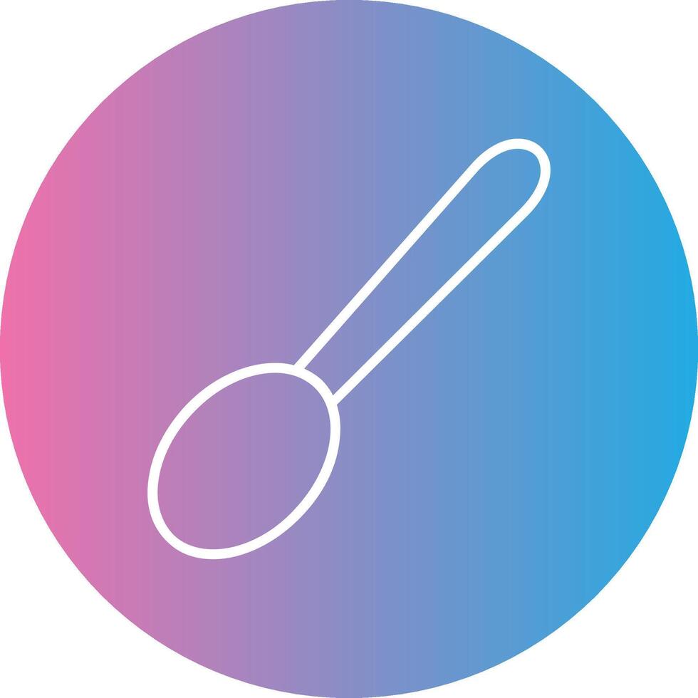 Spoon Line Gradient Circle Icon vector