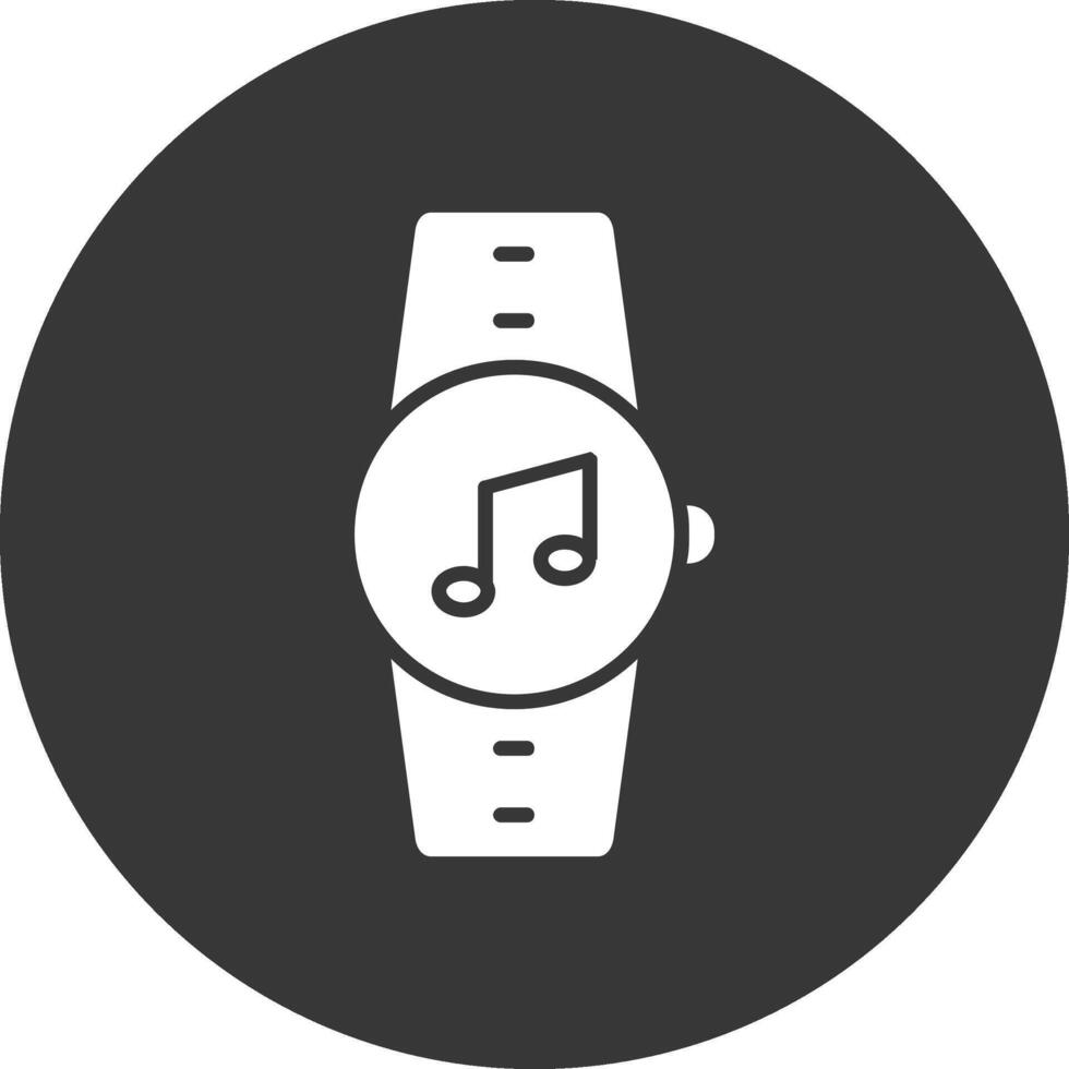 icono de glifo musical invertido vector