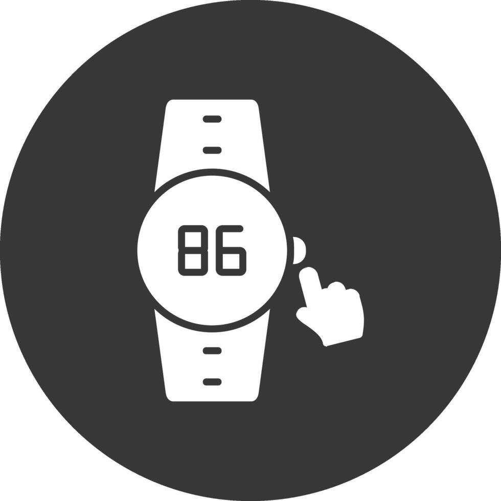 Button Glyph Inverted Icon vector