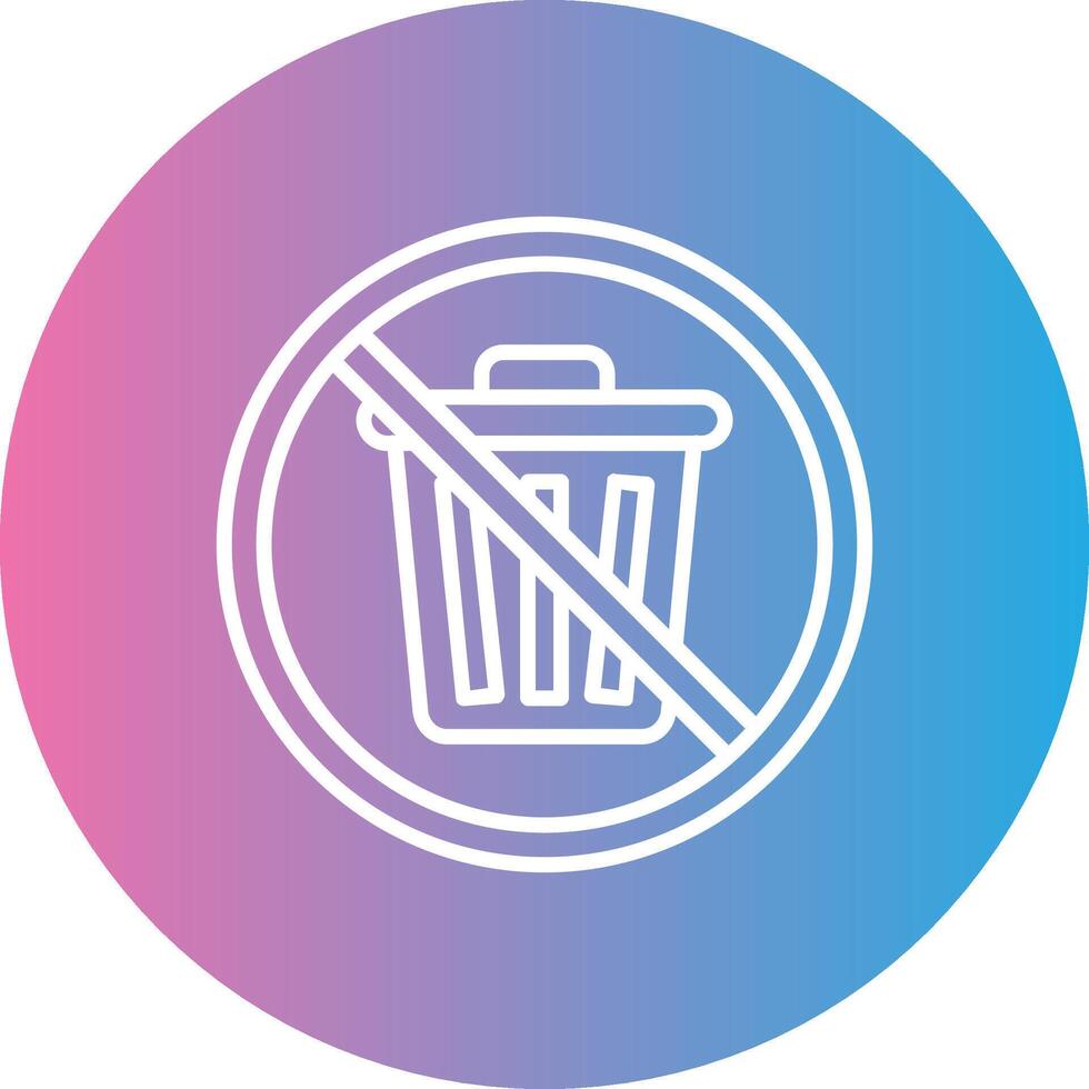Prohibited Sign Line Gradient Circle Icon vector
