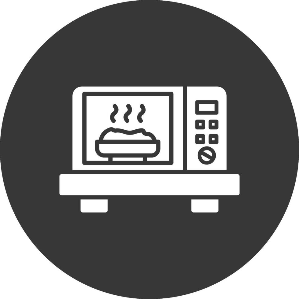 Oven Glyph Inverted Icon vector