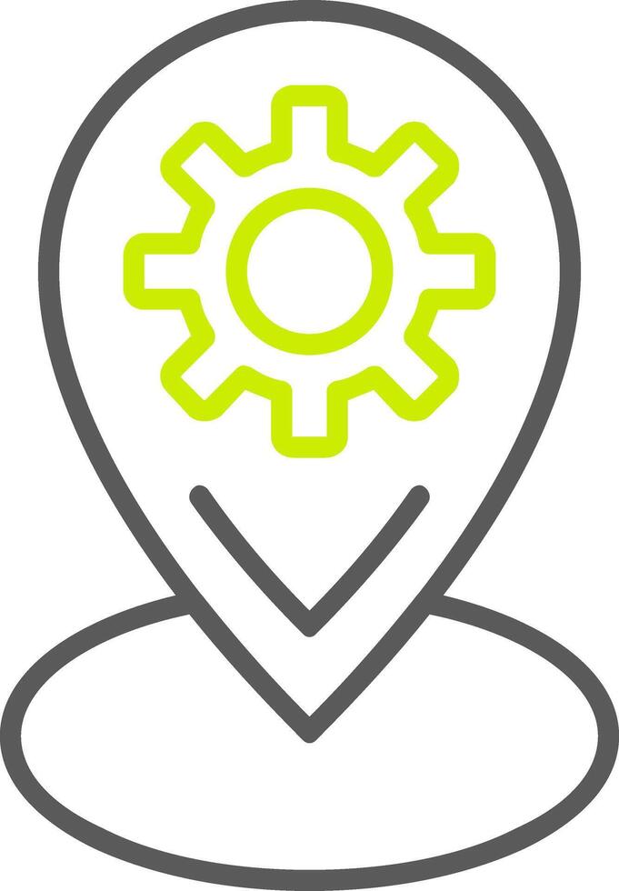 Location Line Two Color Icon vector