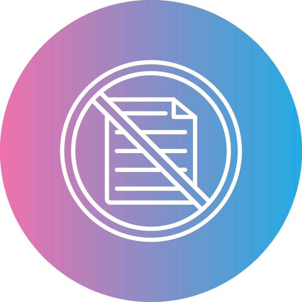 Prohibited Sign Line Gradient Circle Icon vector
