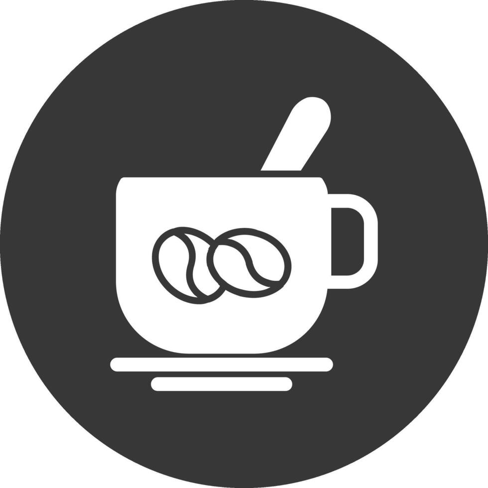 Latte Glyph Inverted Icon vector