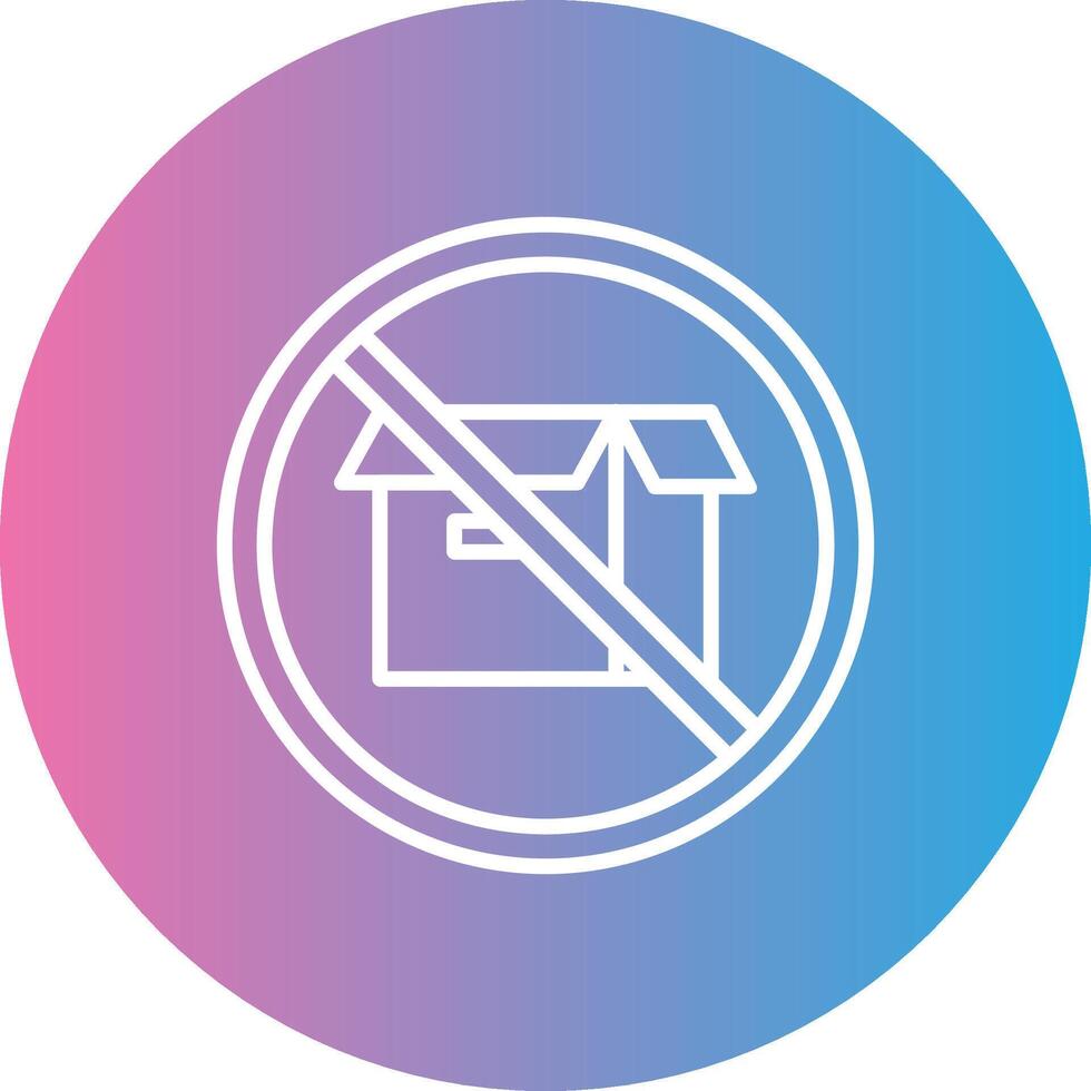 Prohibited Sign Line Gradient Circle Icon vector