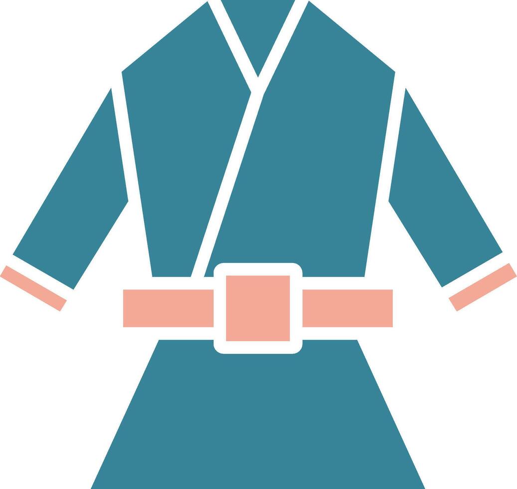 Kimono Glyph Two Color Icon vector