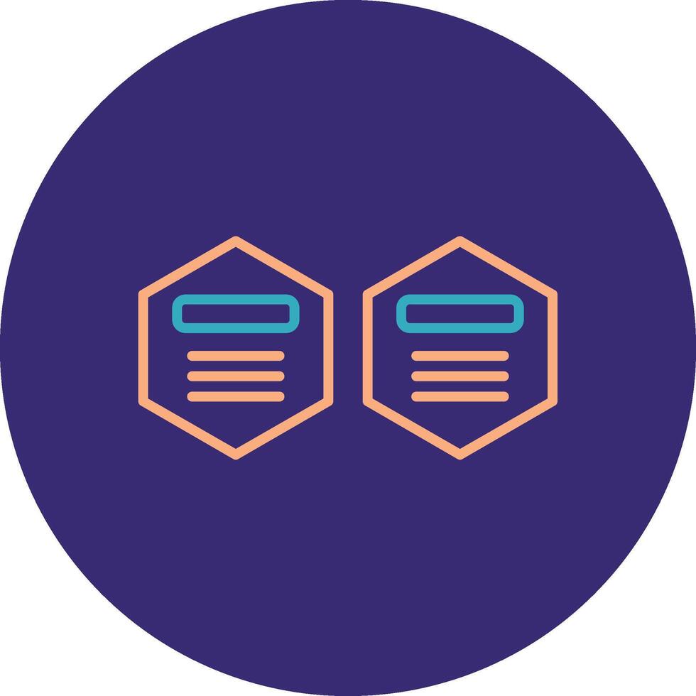 Infographic Elements Line Two Color Circle Icon vector