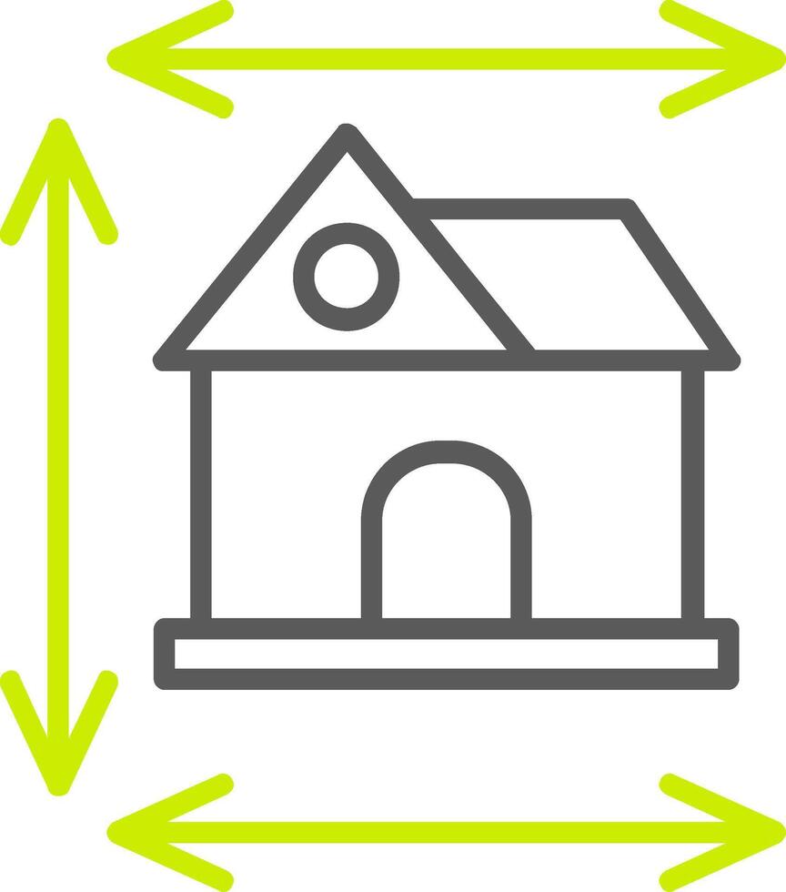 Home Dimensions Line Two Color Icon vector