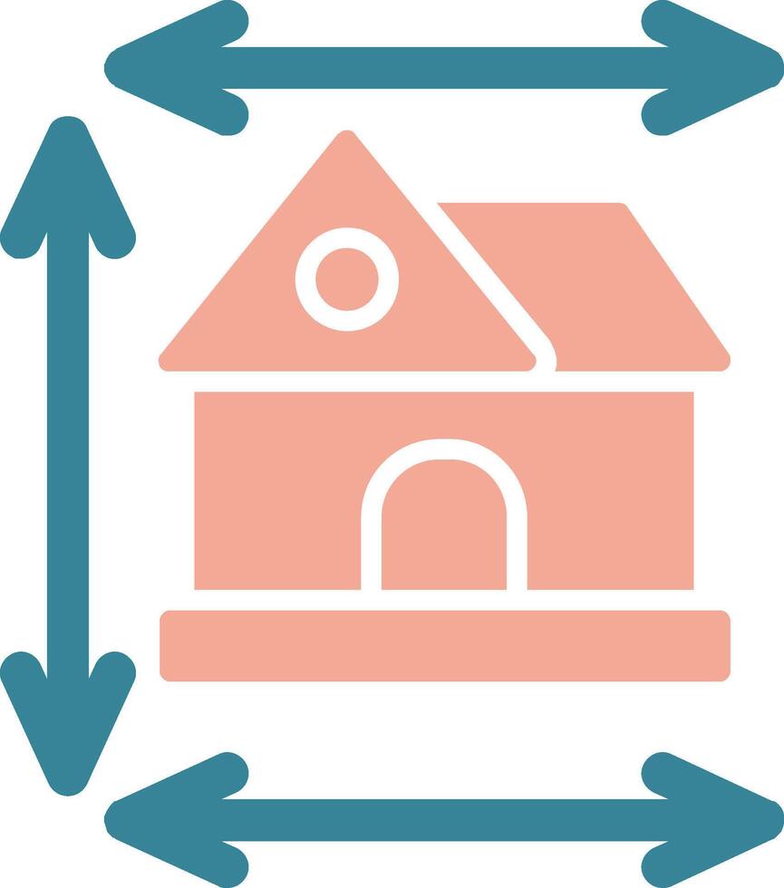 Home Dimensions Glyph Two Color Icon vector