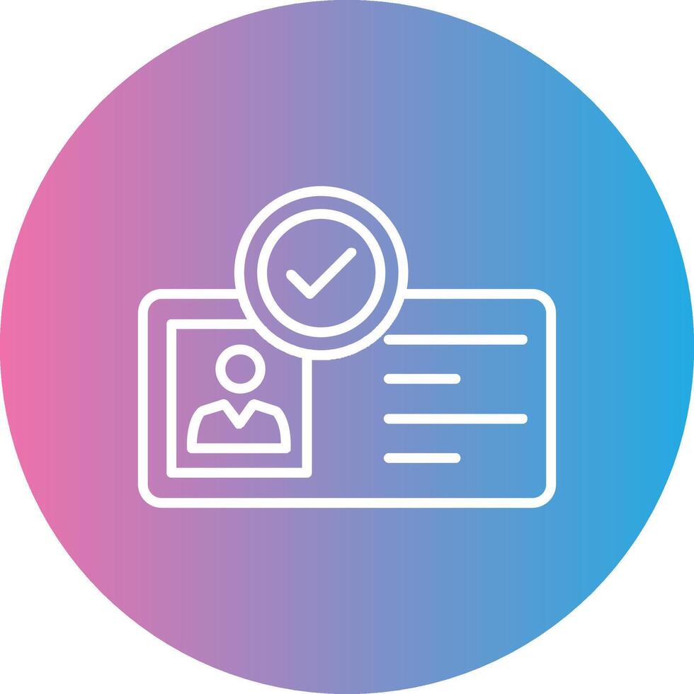 Identity Line Gradient Circle Icon vector