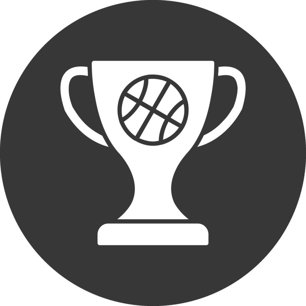 Basketball Glyph Inverted Icon vector