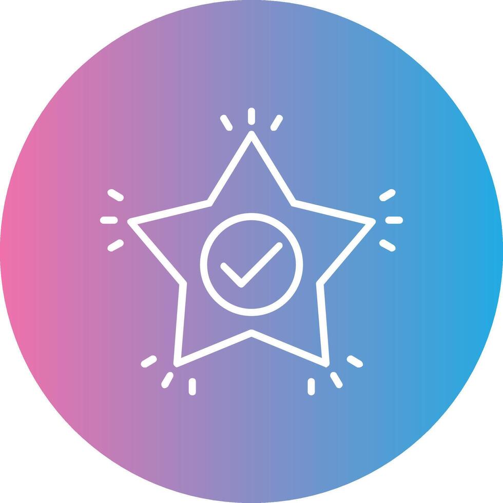 Star Line Gradient Circle Icon vector