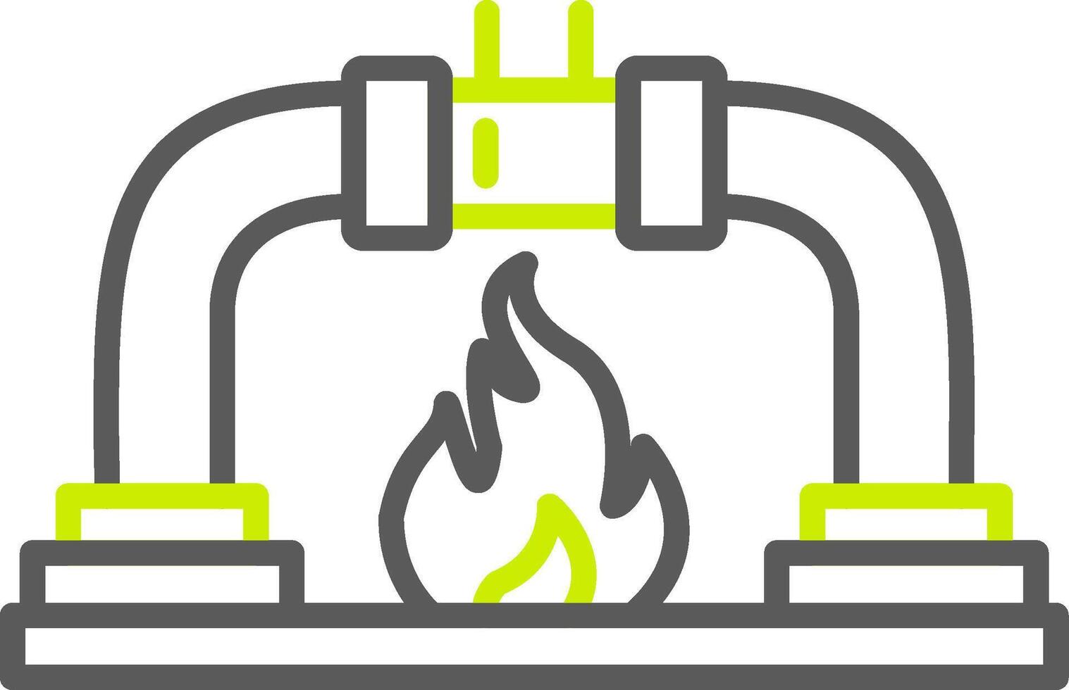 Gas PipeLine Two Color Line Two Color Icon vector