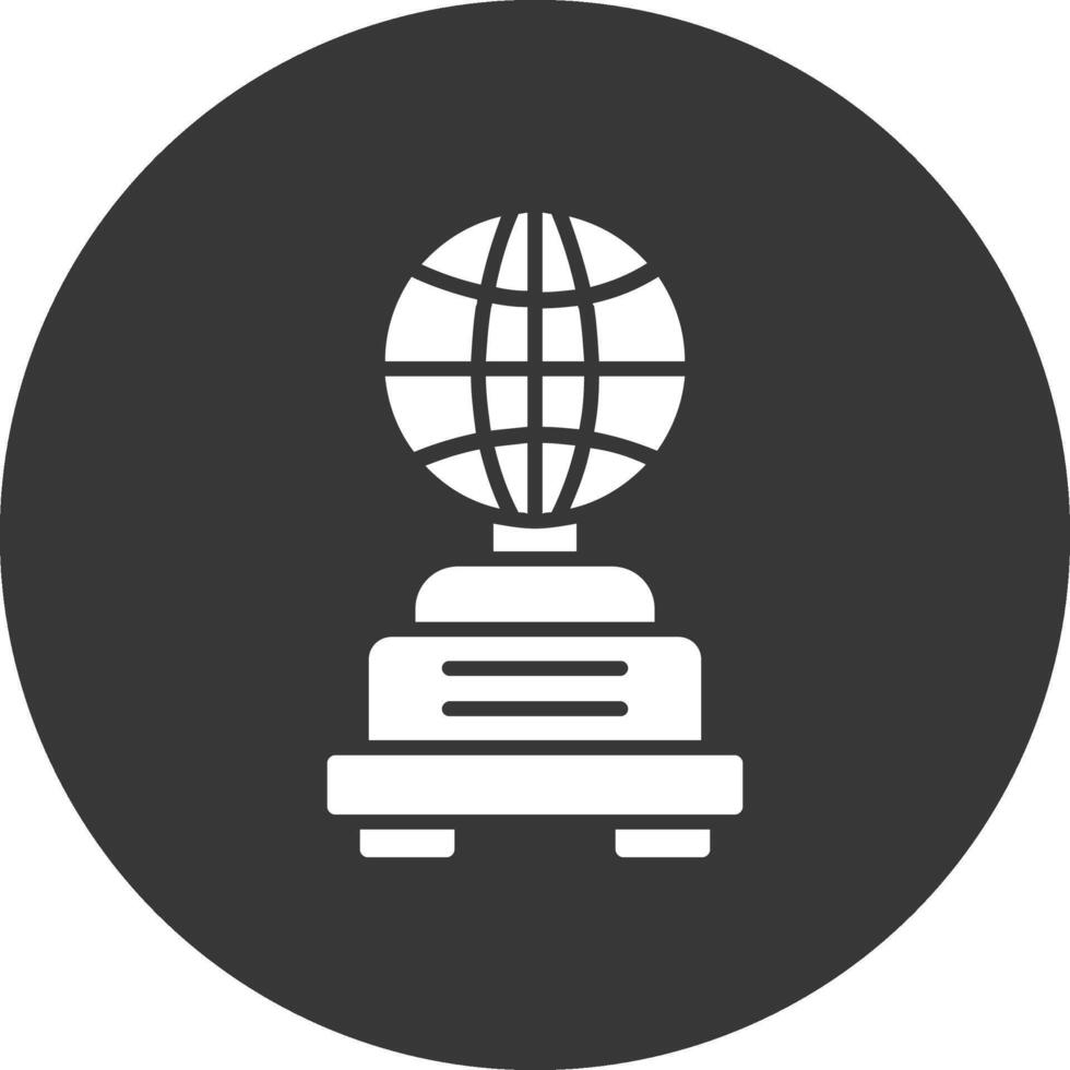 icono de glifo de globo invertido vector