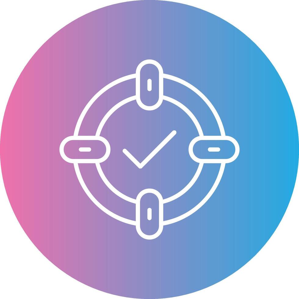 Target Line Gradient Circle Icon vector