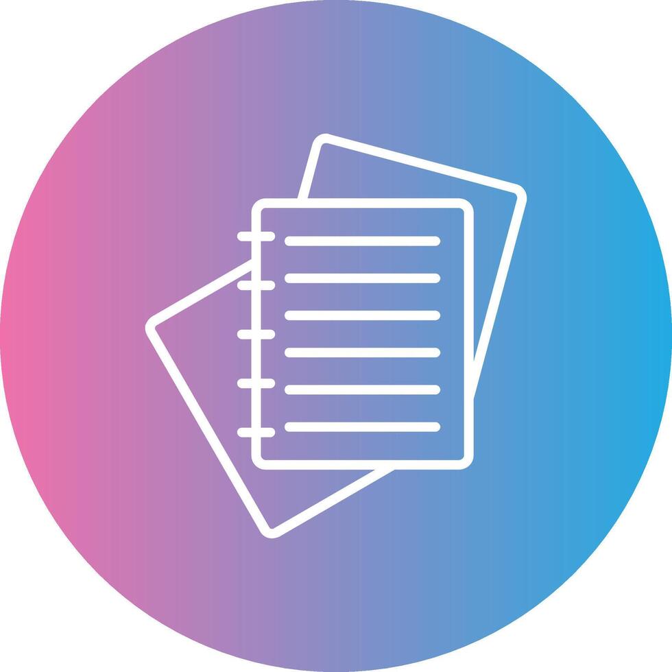 Notes Line Gradient Circle Icon vector