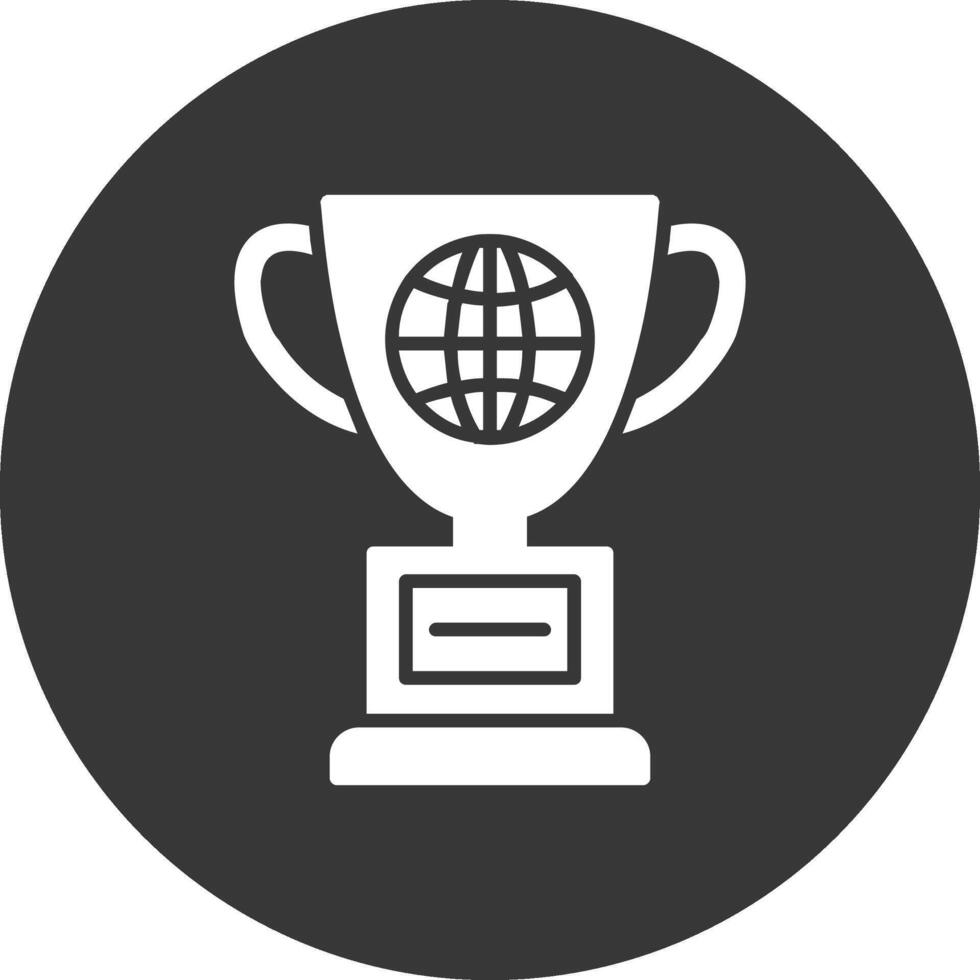 World Glyph Inverted Icon vector