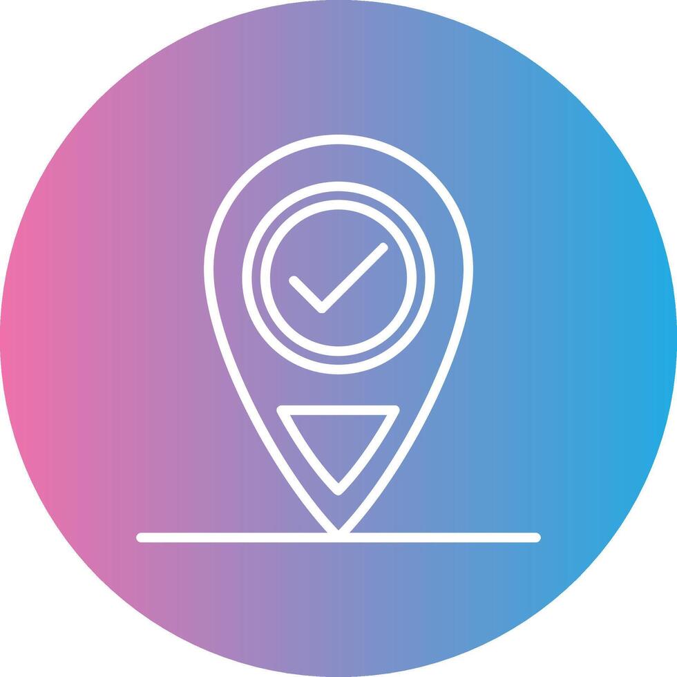 Location Line Gradient Circle Icon vector